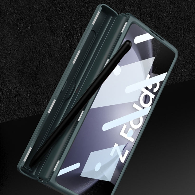 For Samsung Galaxy Z Fold5 GKK Magnetic Flip Plain Leather Phone Case with Pen Box(Green) - free shipping - PMC TechLife - Order now!