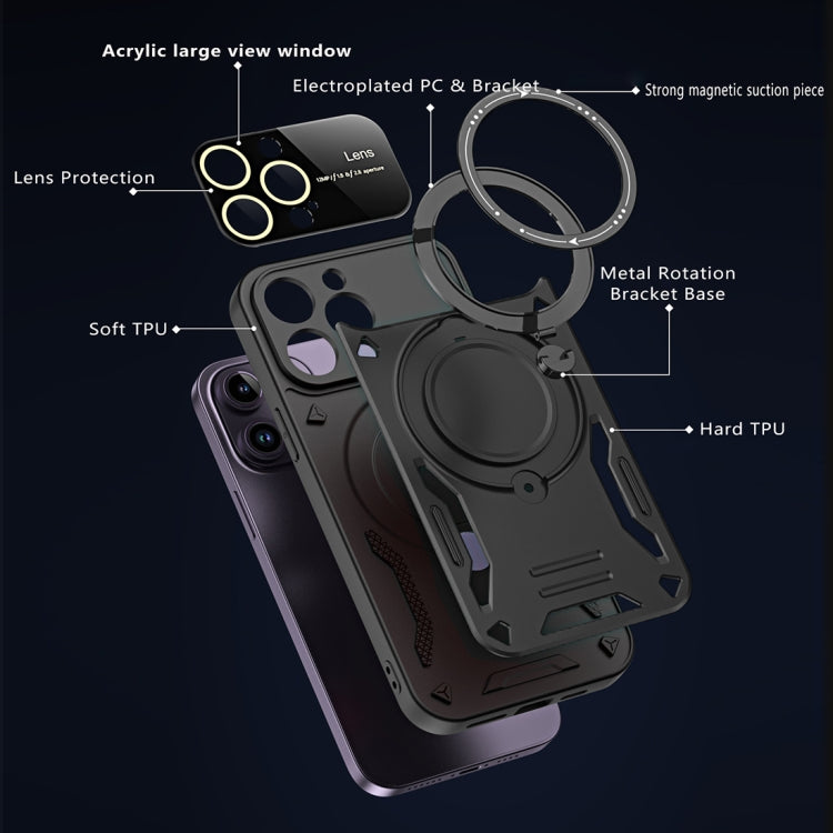 For iPhone 11 Large Window MagSafe Holder Phone Case(Rose Gold) - free shipping - PMC TechLife - Order now!