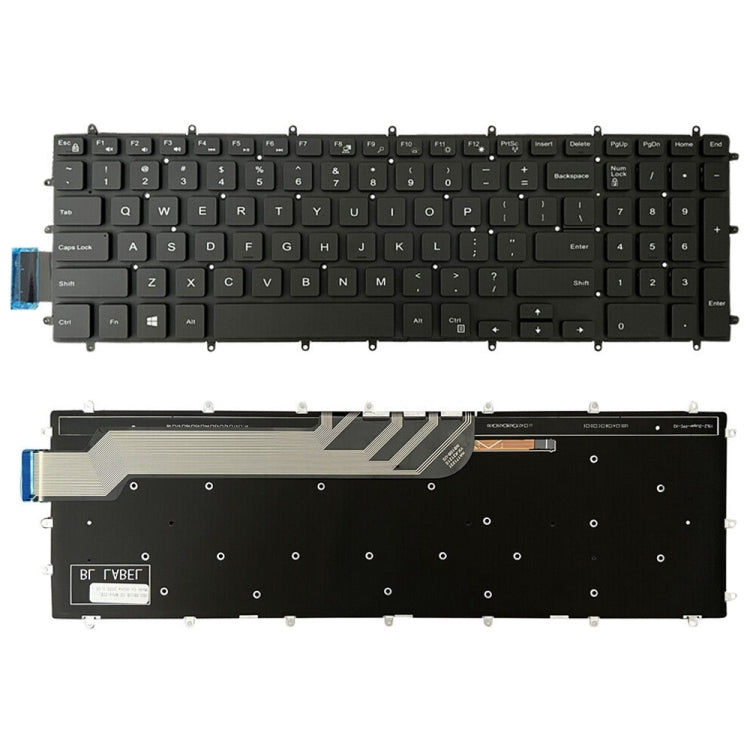 US Version White Word Laptop Keyboard For Dell G3 3579 3779 / G5 5587 / G7 7588(Black) - Dell Spare Parts by PMC TechLife | Online Shopping South Africa | PMC TechLife