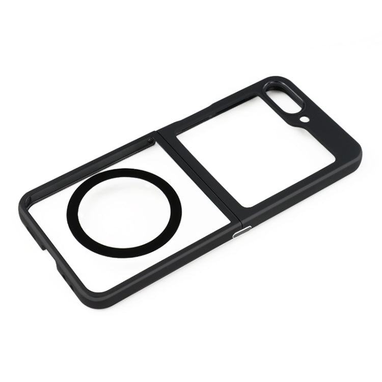 For Samsung Galaxy Z Flip5 MagSafe Frosted TPU + Transparent PC Phone Case(Black) - Galaxy Z Flip5 Cases by PMC TechLife | Online Shopping South Africa | PMC TechLife