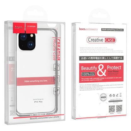 For iPhone 15 Plus hoco Light Series Soft TPU Phone Case(Transparent) - iPhone 15 Plus Cases by hoco | Online Shopping South Africa | PMC Jewellery