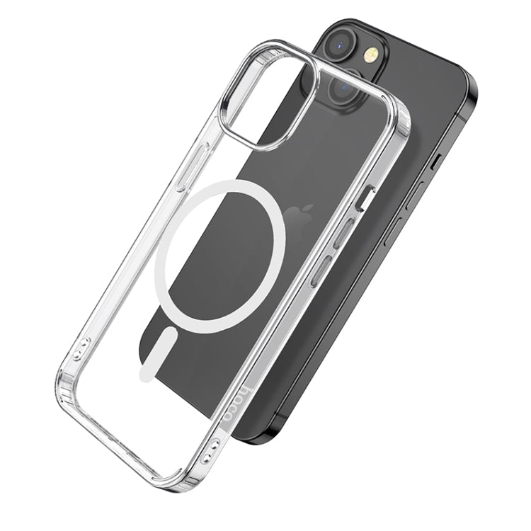 For iPhone 15 Plus hoco SagSafe Magnetic Series Airbag Shockproof Phone Case(Transparent) - iPhone 15 Plus Cases by hoco | Online Shopping South Africa | PMC Jewellery