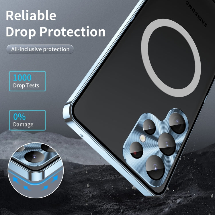 For Samsung Galaxy S24 Ultra 5G MagSafe Magnetic Frosted Metal Phone Case(Blue) - Galaxy S24 Ultra 5G Cases by PMC Jewellery | Online Shopping South Africa | PMC Jewellery