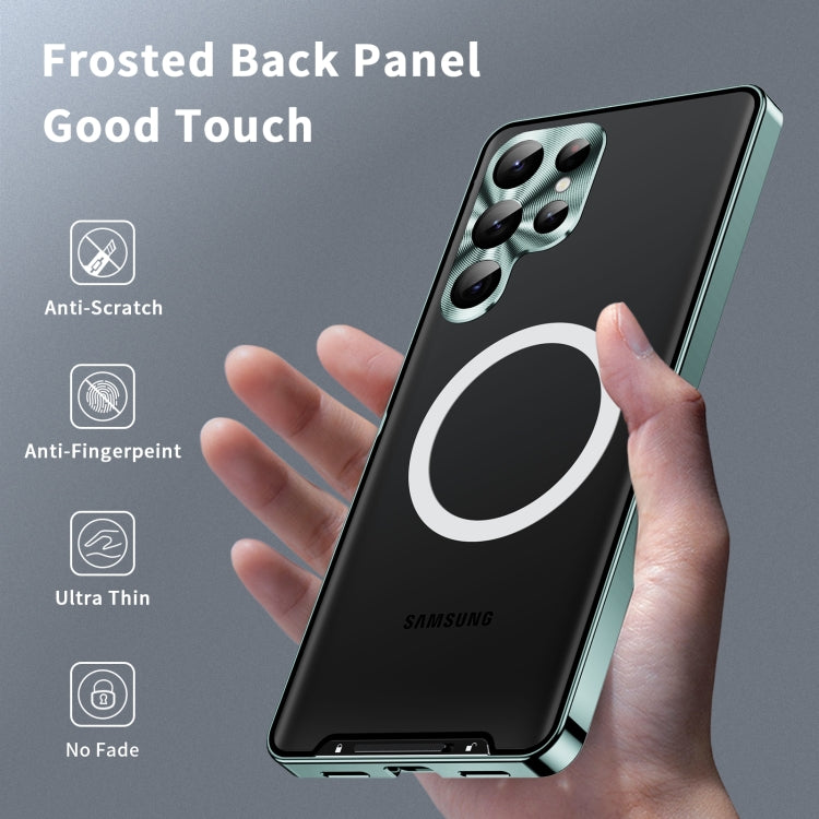 For Samsung Galaxy S24 Ultra 5G MagSafe Magnetic Frosted Metal Phone Case(Green) - free shipping - PMC TechLife - Order now!