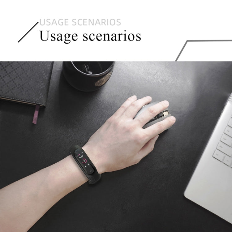 For Xiaomi Mi Band 3 / 4 Mijobs Honeycomb Textured Silicone Watch Band, Aurora Positive Buckle(White) - free shipping - PMC TechLife - Order now!