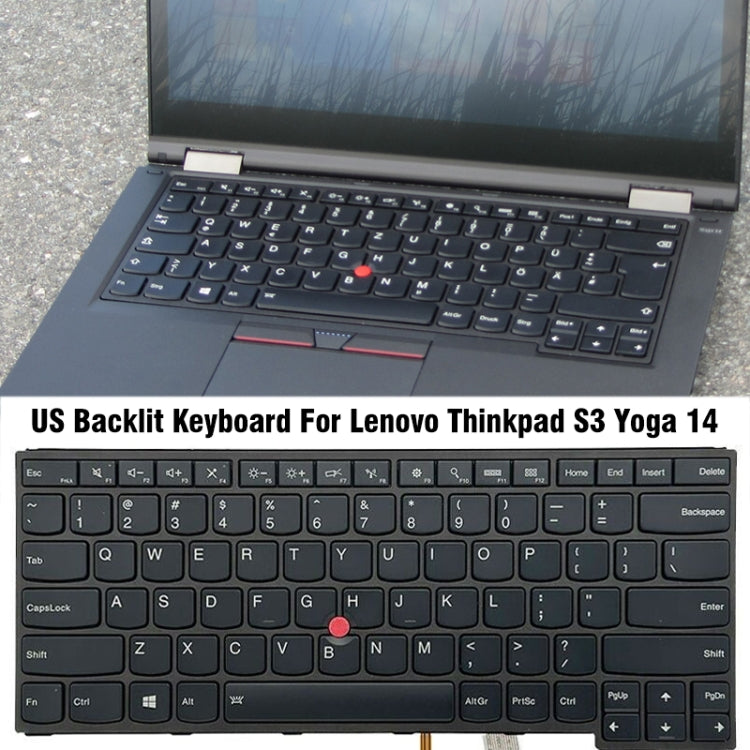 For Lenovo Thinkpad S3 Yoga 14 US Version Backlight Laptop Keyboard - Lenovo Spare Parts by PMC Jewellery | Online Shopping South Africa | PMC Jewellery