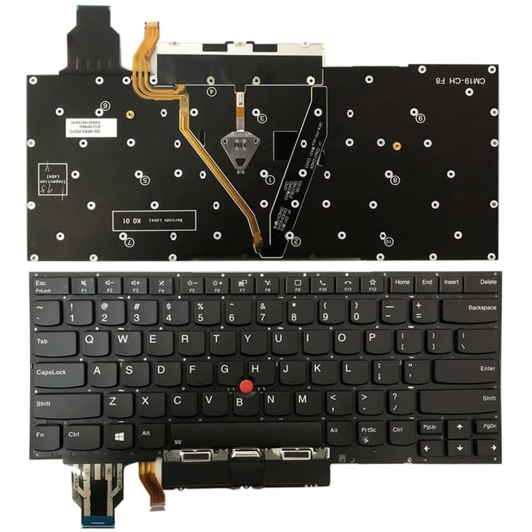 For Lenovo ThinkPad 2019 2020 X1 Carbon US Version Backlight Laptop Keyboard - Lenovo Spare Parts by PMC Jewellery | Online Shopping South Africa | PMC Jewellery