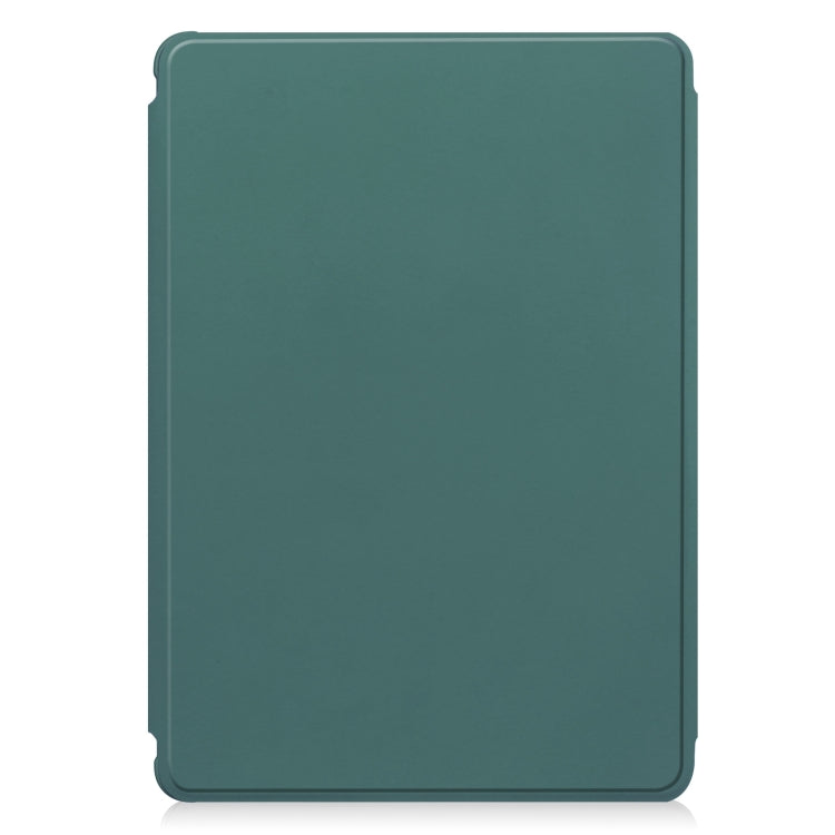 For Samsung Galaxy Tab S9 FE / S10 FE 360 Rotation Transparent Smart Leather Case with Keyboard(Dark Green) - Galaxy Tab S9 FE by PMC TechLife | Online Shopping South Africa | PMC TechLife | Buy Now Pay Later Mobicred
