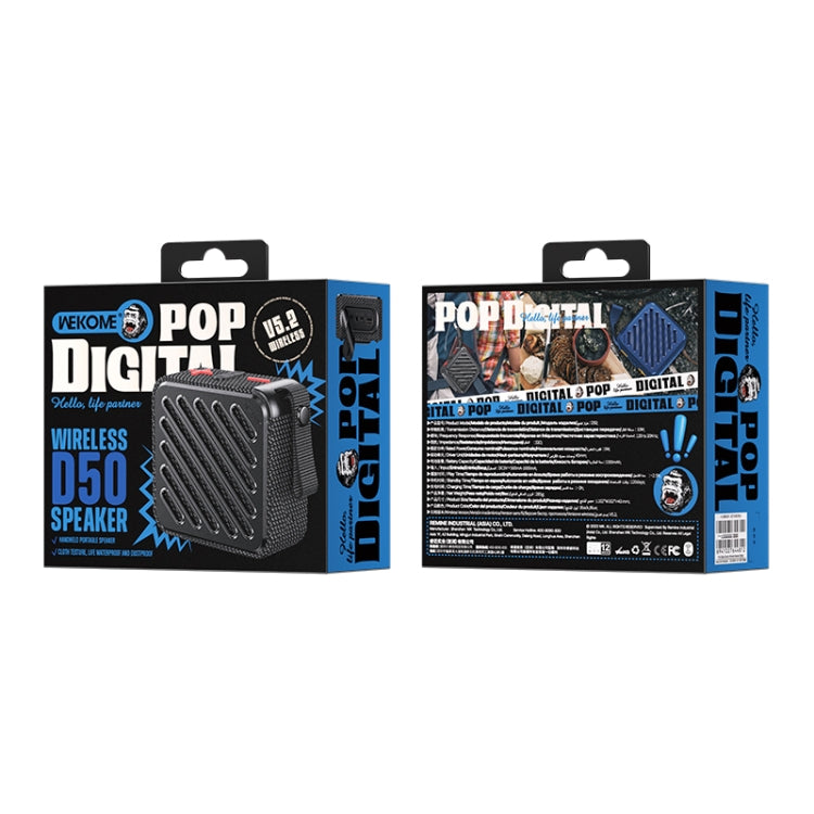 WK D50 Portable Mini Waterproof Bluetooth Speaker(Black) - Mini Speaker by WK | Online Shopping South Africa | PMC TechLife | Buy Now Pay Later Mobicred