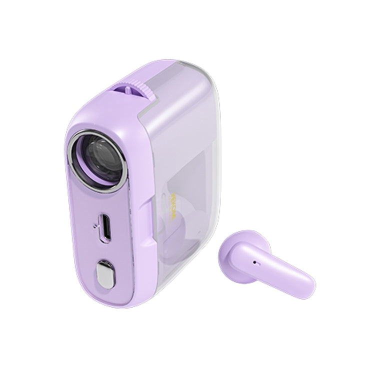 WK S28 Projection TWS Wireless Bluetooth Earphone(Purple) - TWS Earphone by WK | Online Shopping South Africa | PMC Jewellery