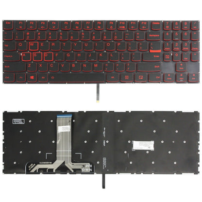 For Lenovo Y520 US Version Backlight Laptop Keyboard(Red Word) - Lenovo Spare Parts by PMC Jewellery | Online Shopping South Africa | PMC Jewellery