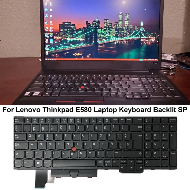 For Lenovo ThinkPad E580 / L580 / E585 Spanish Version Backlight Laptop Keyboard - Lenovo Spare Parts by PMC Jewellery | Online Shopping South Africa | PMC Jewellery