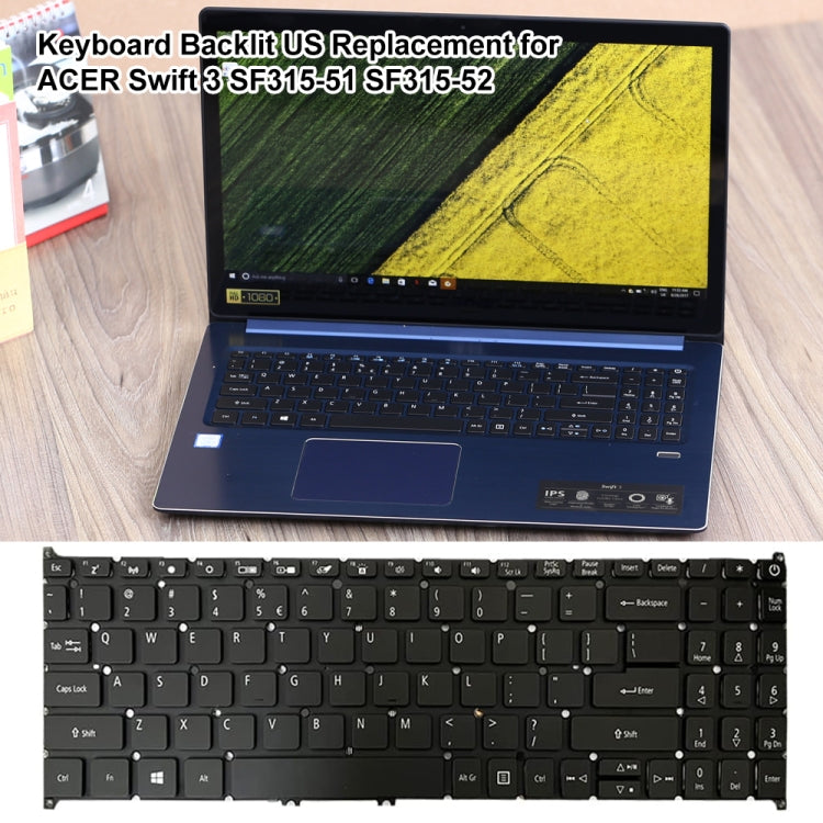 For Acer Swift 3 SF315-51 US Version Backlight Laptop Keyboard - Replacement Keyboards by PMC Jewellery | Online Shopping South Africa | PMC Jewellery