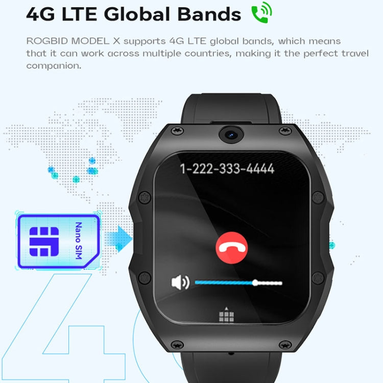 Model X 1.99 inch IP68 Waterproof Android 9.0 4G Dual Cameras Ceramics Smart Watch, Specification:4GB+128GB(Black Orange) - free shipping - PMC TechLife - Order now!