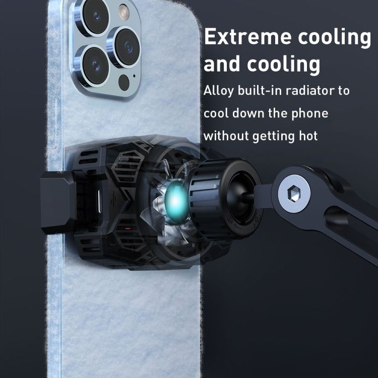 R-JUST HZ43 Cooling Rotating Live Phone Holder(Black) - Desktop Holder by R-JUST | Online Shopping South Africa | PMC TechLife | Buy Now Pay Later Mobicred
