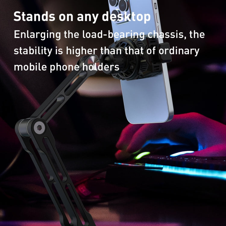 R-JUST HZ43 Cooling Rotating Live Phone Holder(Silver) - free shipping - PMC TechLife - Order now!