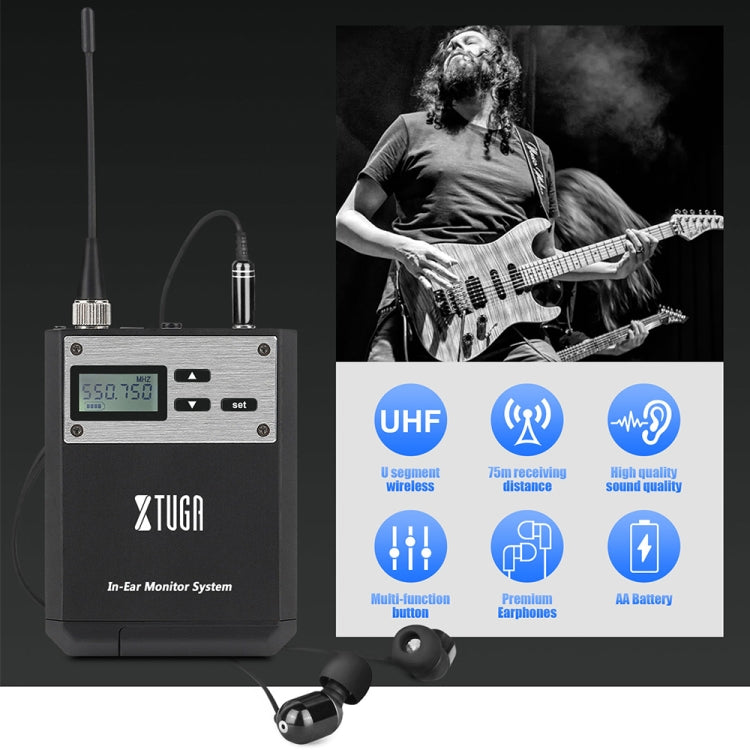 XTUGA  IEM1100 Professional Wireless In Ear Monitor System 1 BodyPacks(UK Plug) - free shipping - PMC TechLife - Order now!