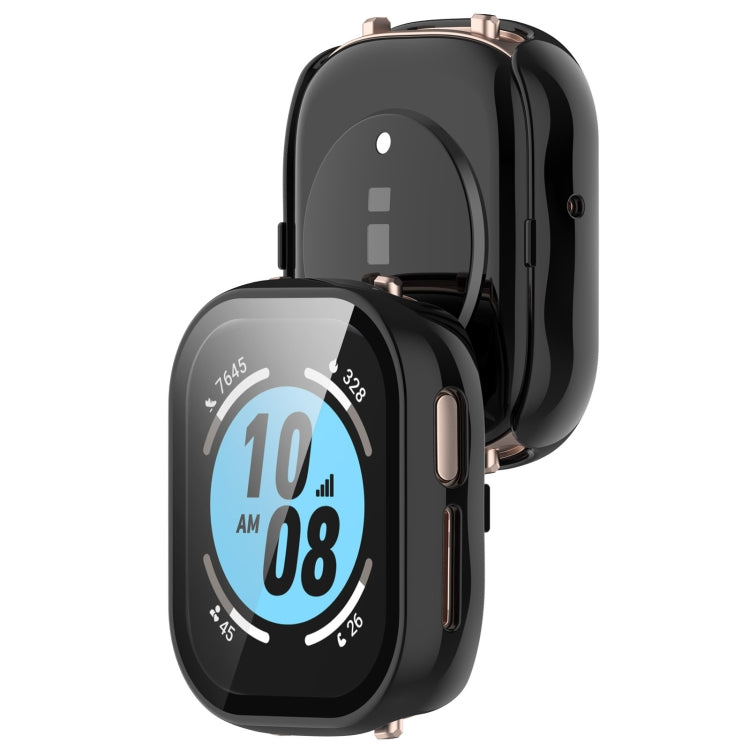 For Honor Watch 4 PC + 9H Tempered Glass Integrated Watch Case(Black) - Watch Cases by PMC TechLife | Online Shopping South Africa | PMC TechLife | Buy Now Pay Later Mobicred
