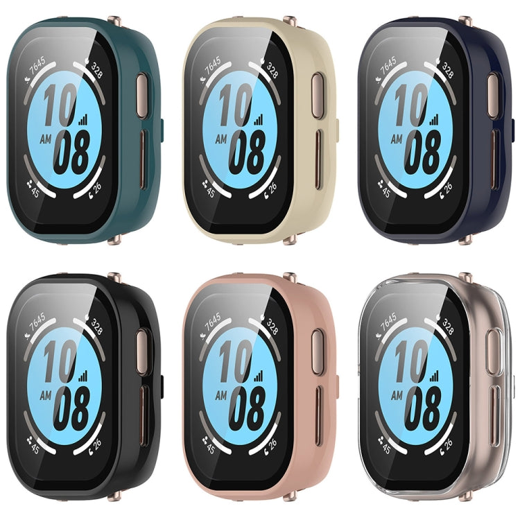 For Honor Watch 4 PC + 9H Tempered Glass Integrated Watch Case(Black) - Watch Cases by PMC TechLife | Online Shopping South Africa | PMC TechLife | Buy Now Pay Later Mobicred