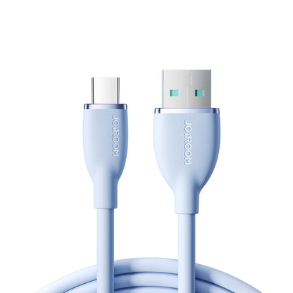 JOYROOM SA29-AC3 3A USB to USB-C/Type-C Liquid Silicone Fast Charging Data Cable, Length: 1.2m(Blue) - USB-C & Type-C Cable by JOYROOM | Online Shopping South Africa | PMC Jewellery