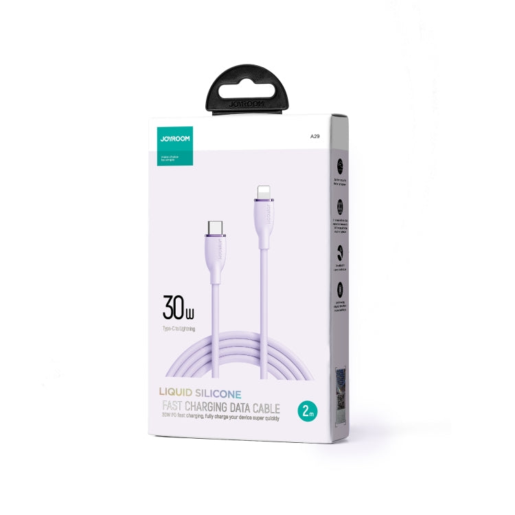 JOYRO0M SA29-CL3 30W USB-C/Type-C to 8 Pin Liquid Silicone Fast Charging Data Cable, Length: 2m(Purple) - 2 in 1 Cable by JOYROOM | Online Shopping South Africa | PMC Jewellery