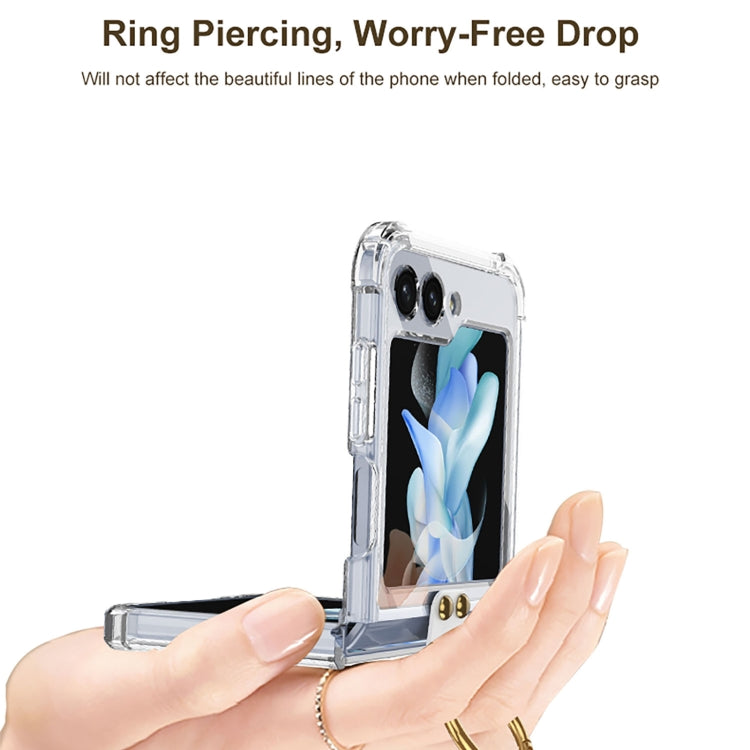 For Samsung Galaxy Z Flip5 GKK MagSafe Airbag Hinge Shockproof Phone Case with Ring Holder(Black) - Galaxy Z Flip5 Cases by GKK | Online Shopping South Africa | PMC Jewellery