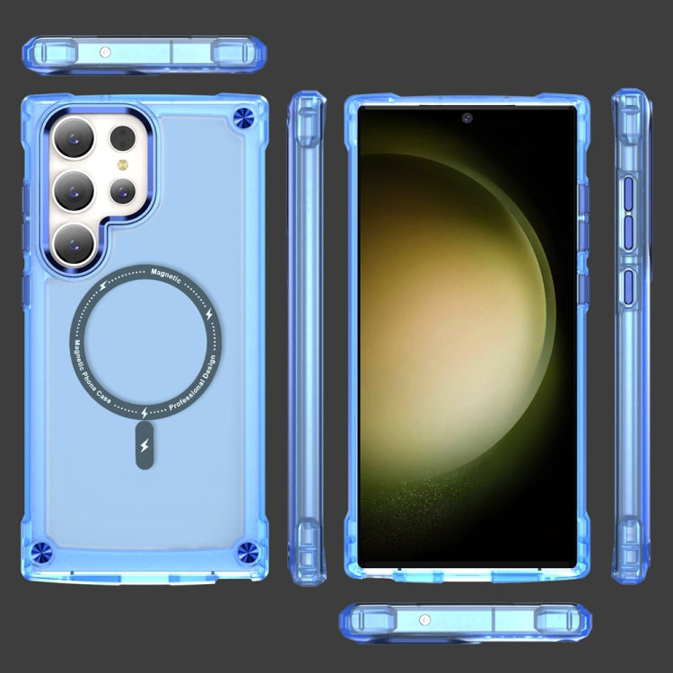 For Samsung Galaxy S23 Ultra 5G Skin Feel TPU + PC MagSafe Magnetic Phone Case(Transparent Blue) - free shipping - PMC TechLife - Order now!