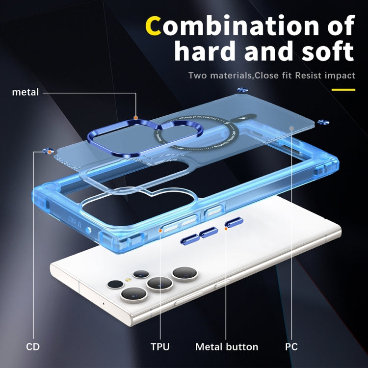 For Samsung Galaxy S23 Ultra 5G Skin Feel TPU + PC MagSafe Magnetic Phone Case(Transparent Blue) - free shipping - PMC TechLife - Order now!