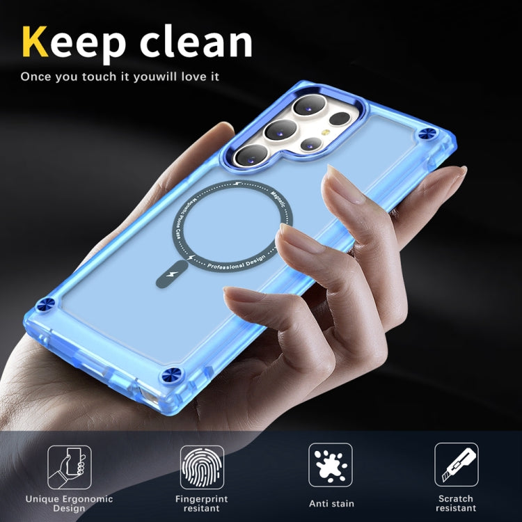 For Samsung Galaxy S23 Ultra 5G Skin Feel TPU + PC MagSafe Magnetic Phone Case(Transparent Blue) - free shipping - PMC TechLife - Order now!