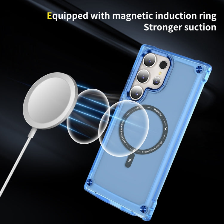 For Samsung Galaxy S23 Ultra 5G Skin Feel TPU + PC MagSafe Magnetic Phone Case(Transparent Blue) - free shipping - PMC TechLife - Order now!