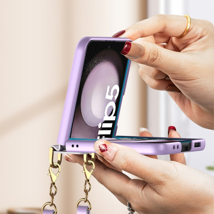For Samsung Galaxy Z Flip5 GKK Ultra-thin Handbag Phone Case(Purple) - Galaxy Z Flip5 Cases by GKK | Online Shopping South Africa | PMC TechLife | Buy Now Pay Later Mobicred