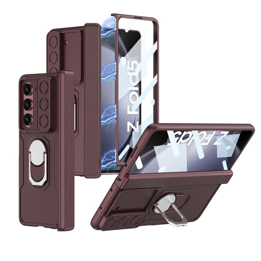 For Samsung Galaxy Z Fold5 GKK Integrated Folding Armored Shell PC Phone Case(Wine Red) - Galaxy Z Fold5 Cases by GKK | Online Shopping South Africa | PMC Jewellery