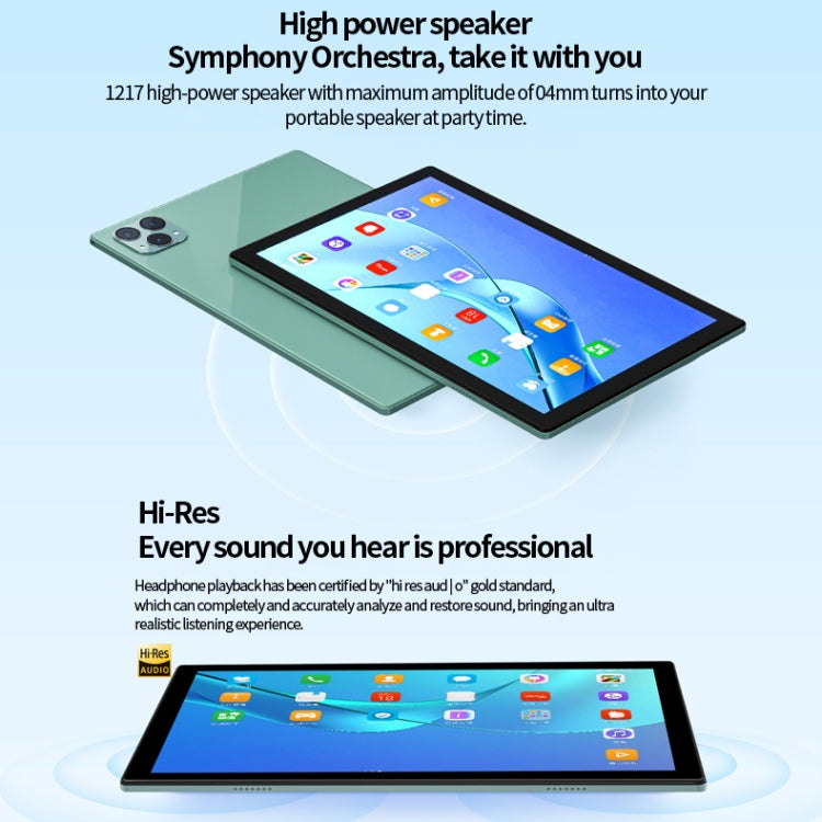BDF P50 4G LTE Tablet PC 10.1 inch, 8GB+256GB, Android 12 MTK6762 Octa Core, Support Dual SIM, EU Plug(Silver) - free shipping - PMC TechLife - Order now!