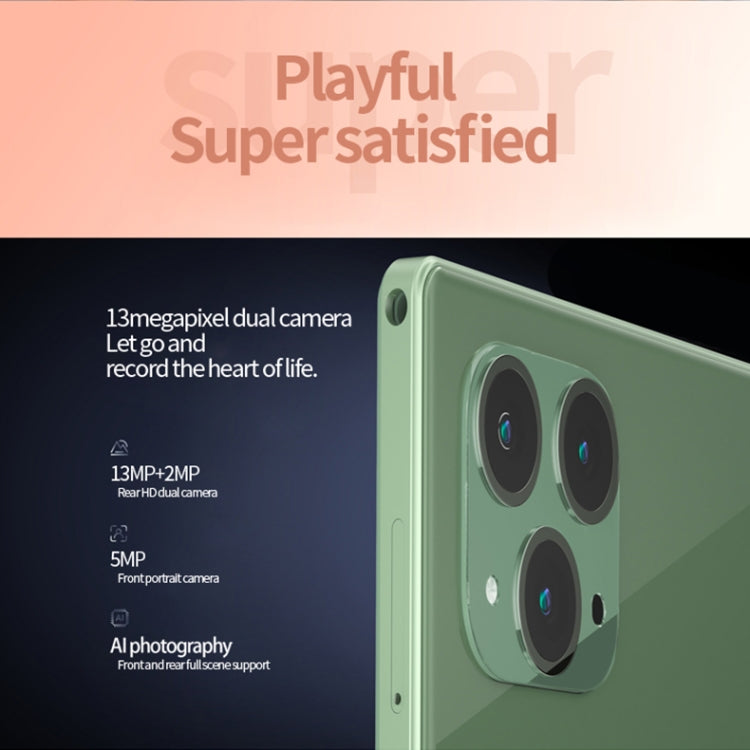 BDF P50 4G LTE Tablet PC 10.1 inch, 8GB+256GB, Android 12 MTK6762 Octa Core, Support Dual SIM, EU Plug(Green) - free shipping - PMC TechLife - Order now!