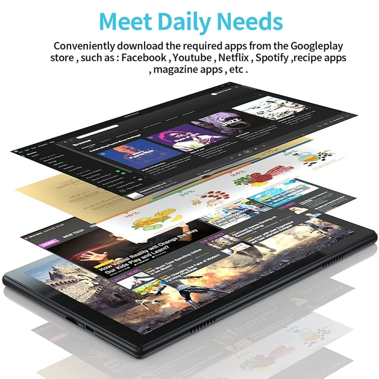 BDF P70 4G LTE Tablet PC 10.1 inch, 8GB+128GB, Android 11 MTK6755 Octa Core, Support Dual SIM, EU Plug(Silver) - free shipping - PMC TechLife - Order now!