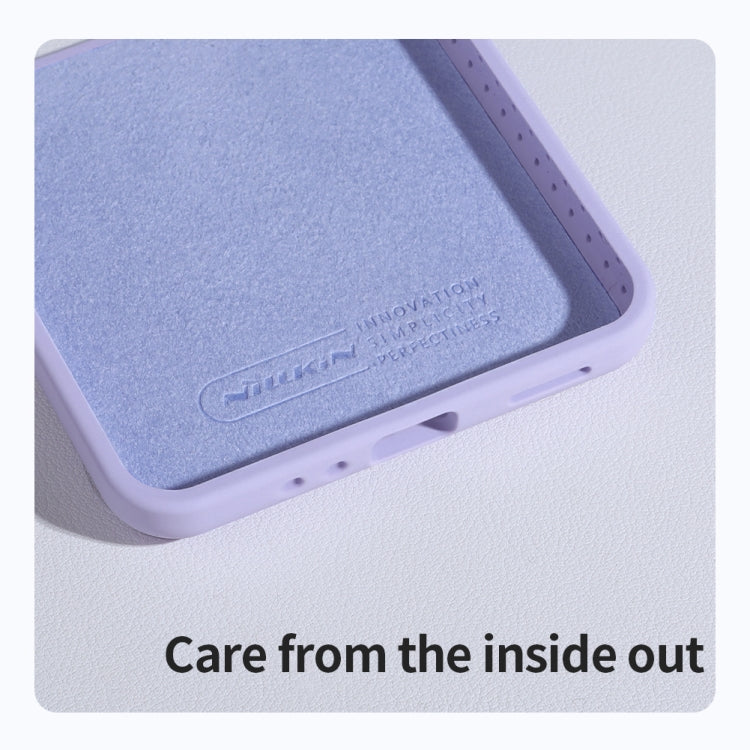 For Samsung Galaxy Z Flip5 NILLKIN Skin Feel Liquid Silicone Phone Case With Finger Strap(Purple) - free shipping - PMC TechLife - Order now!