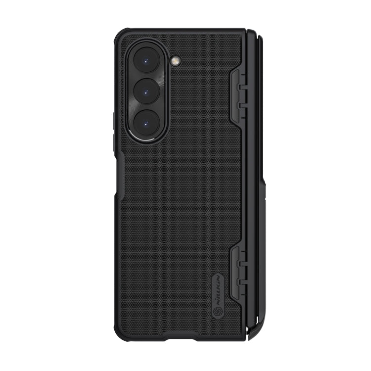 For Samsung Galaxy Z Fold5 NILLKIN Frosted Fold PC + TPU Phone Case with Holder(Black) - Galaxy Z Fold5 Cases by NILLKIN | Online Shopping South Africa | PMC Jewellery