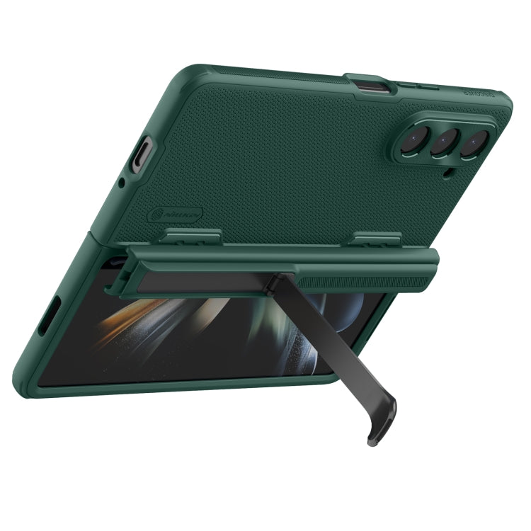 For Samsung Galaxy Z Fold5 NILLKIN Frosted Fold PC + TPU Phone Case with Holder(Green) - Galaxy Z Fold5 Cases by NILLKIN | Online Shopping South Africa | PMC Jewellery
