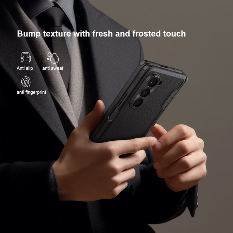 For Samsung Galaxy Z Fold5 NILLKIN Frosted Fold PC + TPU Phone Case with Holder(Blue) - free shipping - PMC TechLife - Order now!