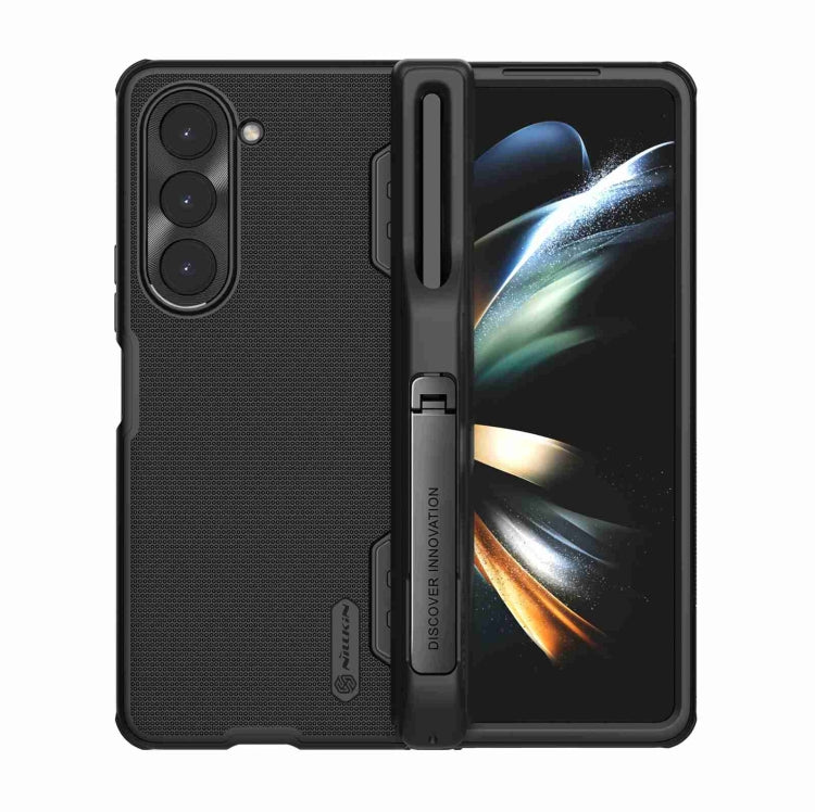 For Samsung Galaxy Z Fold5 NILLKIN Frosted Fold PC + TPU Phone Case with Pen Slot(Black) - Galaxy Z Fold5 Cases by NILLKIN | Online Shopping South Africa | PMC Jewellery