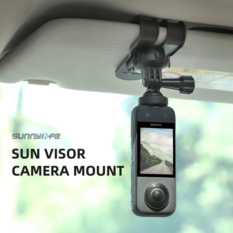 Sunnylife ZJ585 Sun Visor Camera Mount Quick Release Holder 360 Degree Rotating Vlog Bracket(Black) - Case & Bags by Sunnylife | Online Shopping South Africa | PMC Jewellery
