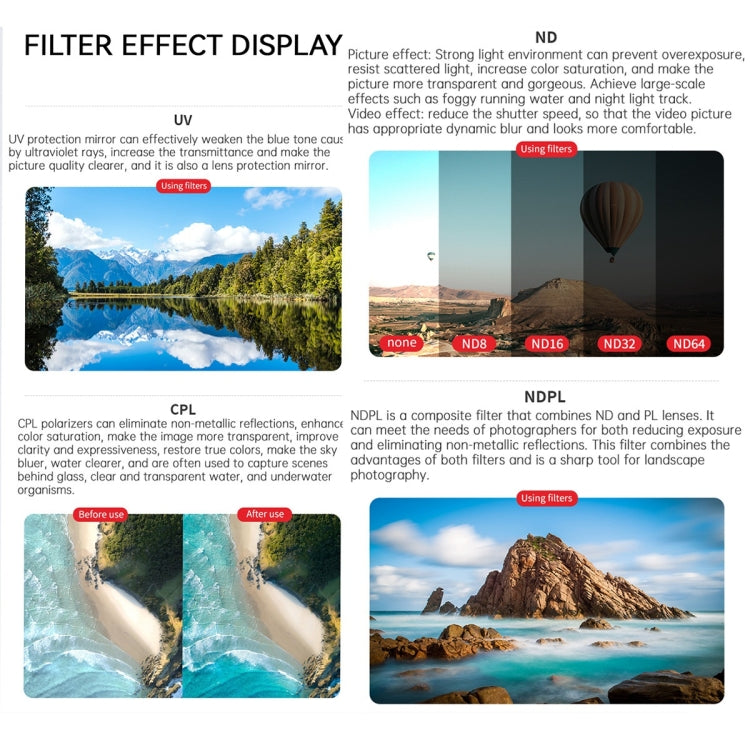 For DJI Air 3 JSR KB Series Drone Lens Filter, Filter:ND32 - free shipping - PMC TechLife - Order now!
