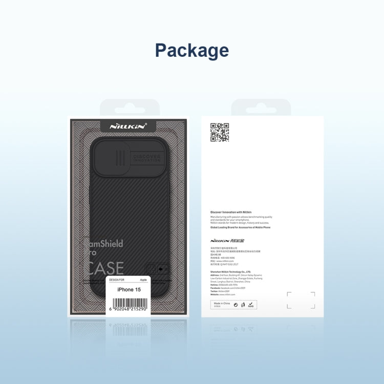 For iPhone 15 NILLKIN CamShield Pro PC Phone Case(Green) - iPhone 15 Cases by NILLKIN | Online Shopping South Africa | PMC TechLife | Buy Now Pay Later Mobicred