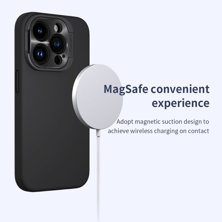 For iPhone 15 Pro NILLKIN Lens Wing Magsafe Magnetic Phone Case(Black) - iPhone 15 Pro Cases by NILLKIN | Online Shopping South Africa | PMC Jewellery