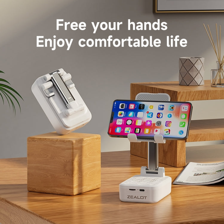 Zealot Z7 2 in 1 Foldable Phone Holder with Wireless Bluetooth Speaker(Black) - free shipping - PMC TechLife - Order now!