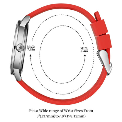 OLEVS 9953 Women Simple Silicone Strap Waterproof Quartz Watch(Red) - Silicone Strap Watches by OLEVS | Online Shopping South Africa | PMC Jewellery