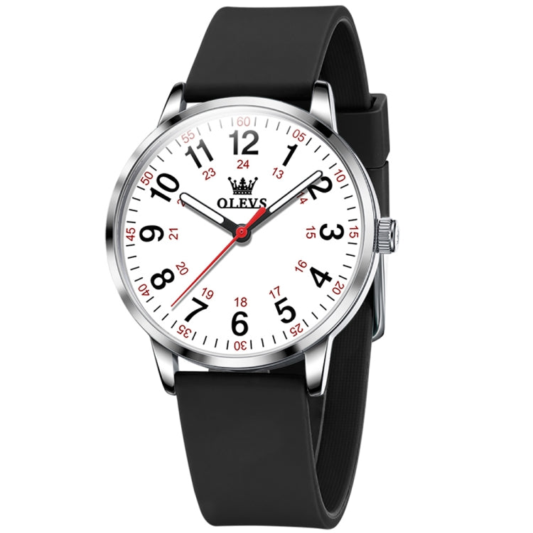 OLEVS 9953 Women Simple Silicone Strap Waterproof Quartz Watch(Black) - Silicone Strap Watches by OLEVS | Online Shopping South Africa | PMC Jewellery