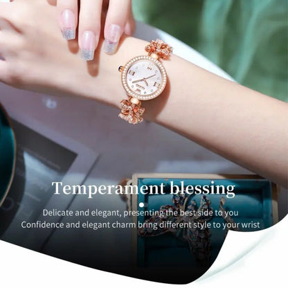 OLEVS 9958 Women Adjustable Drawstring Bracelet Quartz Watch(Green + Rose Gold) - Bracelet Watches by OLEVS | Online Shopping South Africa | PMC Jewellery