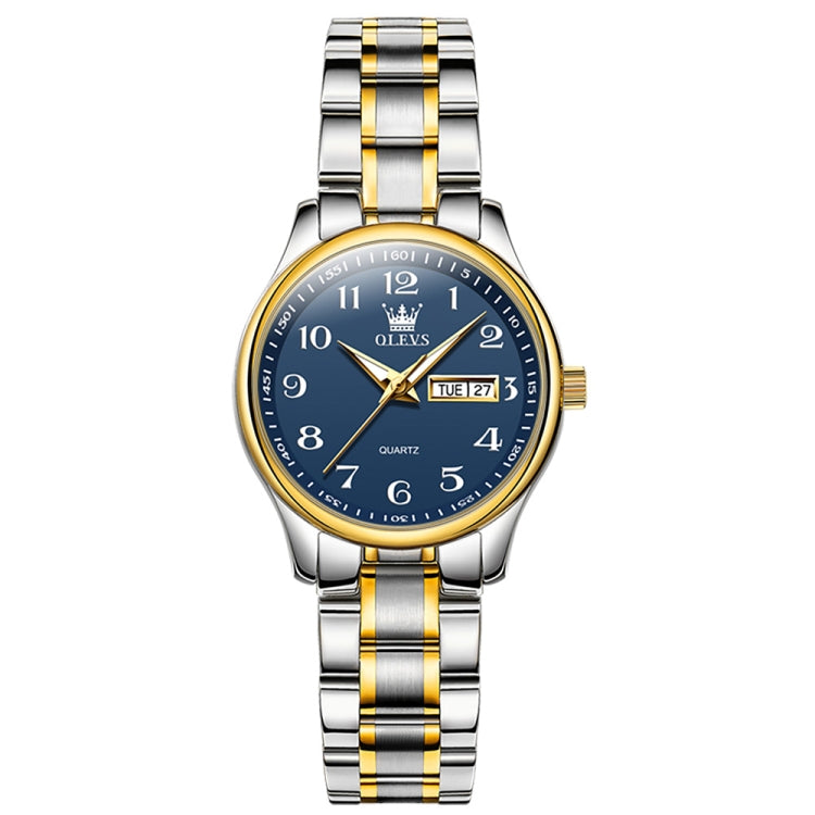 OLEVS 5567 Women Steel Strap Waterproof Quartz Watch(Blue) - Metal Strap Watches by OLEVS | Online Shopping South Africa | PMC Jewellery