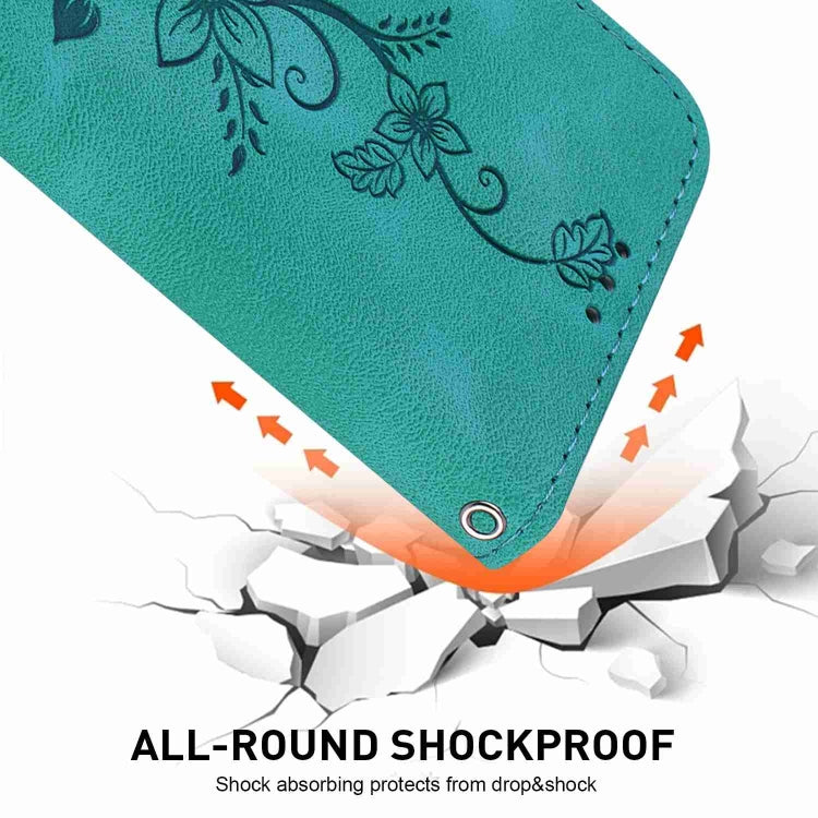 For OPPO A98 5G / F23 5G India Lily Embossed Leather Phone Case(Green) - free shipping - PMC TechLife - Order now!